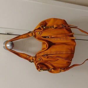 orYANY Orange Leather Shoulder Bag/Crossbody